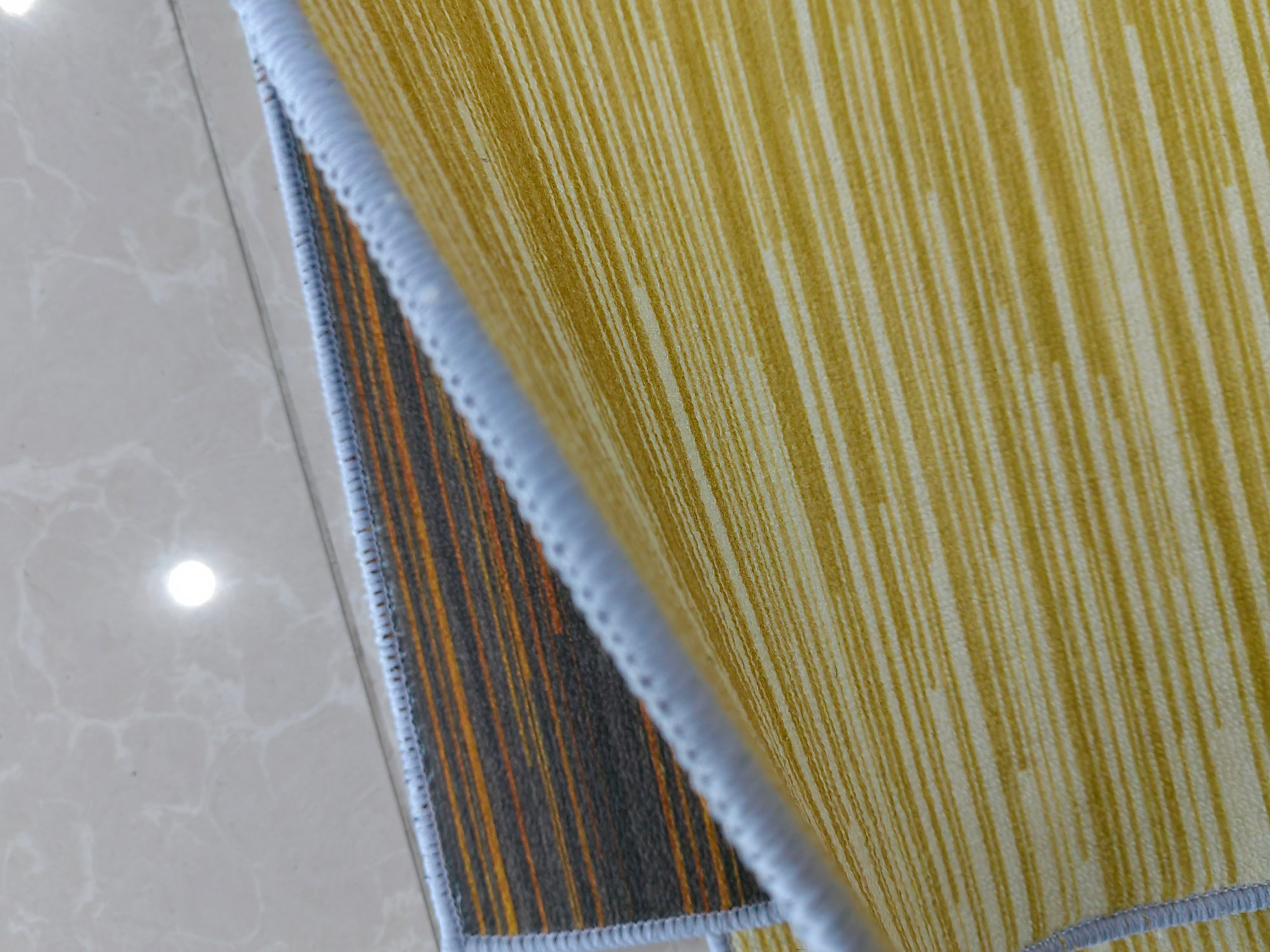 Gradient Yellow Colour Simple Modern Plain Rug Bedroom Living Room Sofa Rugs Floor Mat
