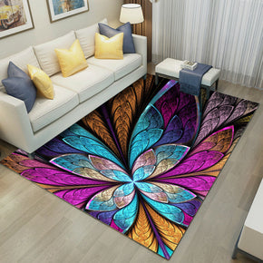 Simple 3D Printed feather Pattern Modern Rug Bedroom Living Room Sofa Rugs Floor Mat 17