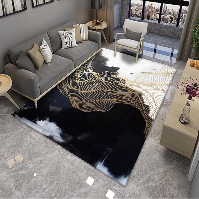 Stitching Geometric Patterns Modern Rug For Bedroom Living Room Sofa Rugs Floor Mat 03
