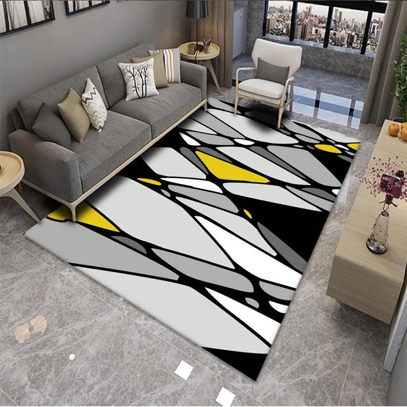 Stitching Geometric Patterns Modern Rug For Bedroom Living Room Sofa Rugs Floor Mat 20