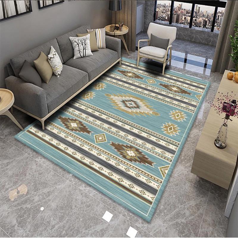 Stitching Geometric Patterns Modern Rug For Bedroom Living Room Sofa Rugs Floor Mat 21