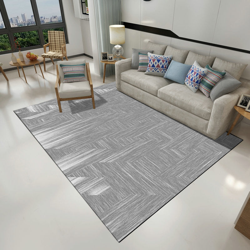 Grey Simplicity Striped Modern Rug 3D Pattern Floor Mat for Bedroom Living Room Sofa Office Hall