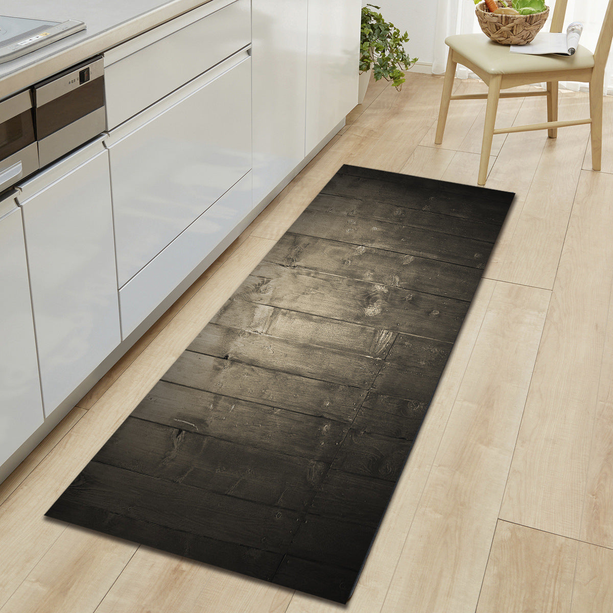 Wood Grain Pattern Entryway Doormat Runners Rugs Kitchen Bathroom Anti-slip Mats 04
