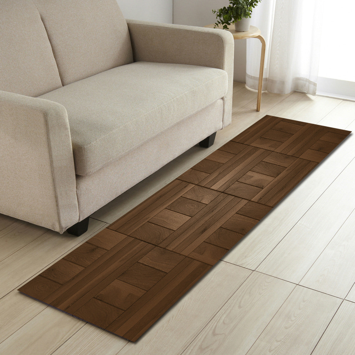 Wood Grain Pattern Entryway Doormat Runners Rugs Kitchen Bathroom Anti-slip Mats 06