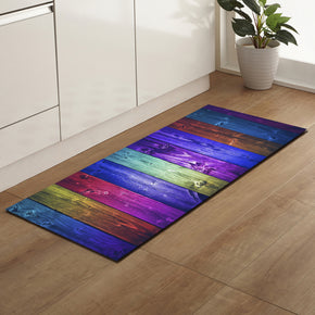 Wood Grain Pattern Entryway Doormat Runners Rugs Kitchen Bathroom Anti-slip Mats 09