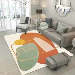 Red Green Morandi Style Modern Simplicity Rug 3D Pattern Floor Mat for Bedroom Living Room Sofa Office Hall