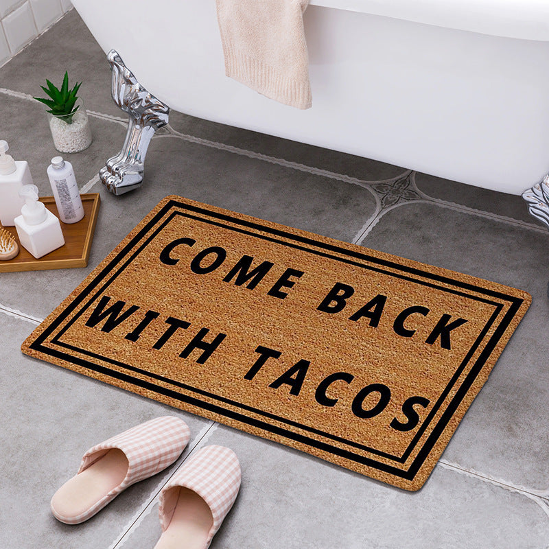 Come Back  Modern Patterned Area Rugs Anti-slip Carpets Doormat Bath Mat