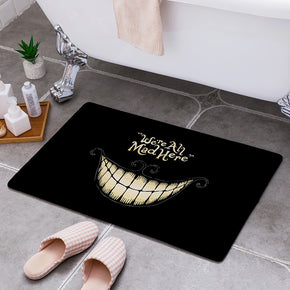 Modern Patterned Black Area Rugs Anti-slip Carpets Doormat Bath Mat