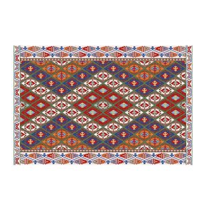 Yellow Red Retro Floral Traditional Vintage Area Rugs Polyester Floor Mat for Living Room Hall Office Bedroom