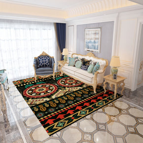 Retro Floral Traditional Vintage Area Rugs Polyester Floor Mat for Living Room Hall Office Bedroom