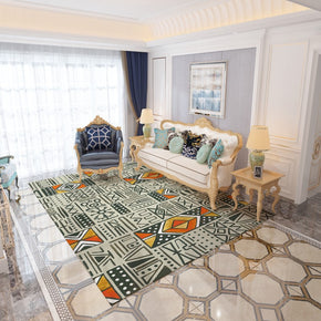 Grey Floral Retro Vintage Traditional Area Rugs Polyester Floor Mat for Living Room Hall Office Bedroom