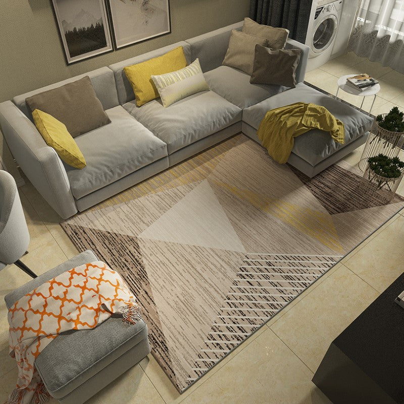 Geometric 3D Pattern Modern Gray Simplicity Striped Moroccan Rug Floor Mat for Bedroom Living Room Sofa Office Hall