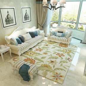 Classic 3D Pattern Floral Pastoral Rug Floor Mat for Bedroom Sofa Hall Living Room Office