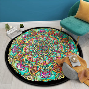 Classical Printed Patterned Round Modern Area Rugs for Living Room Bedroom Office Anti-slip Carpet 16