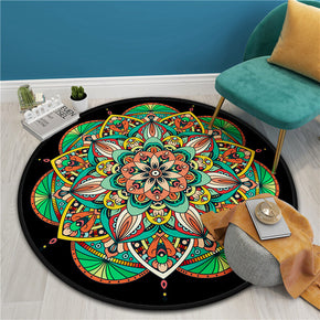 Classical Printed Patterned Round Modern Area Rugs for Living Room Bedroom Office Anti-slip Carpet 18