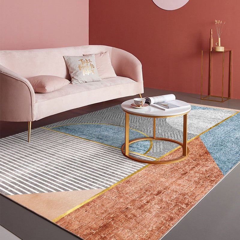 03 Moroccan Simplicity Geometry Modern Polyester Carpets Pattern Rugs for Hall Dining Room Bedroom Living Room Office