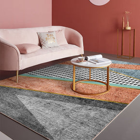 04 Moroccan Simplicity Geometry Modern Polyester Carpets Pattern Rugs for Hall Dining Room Bedroom Living Room Office