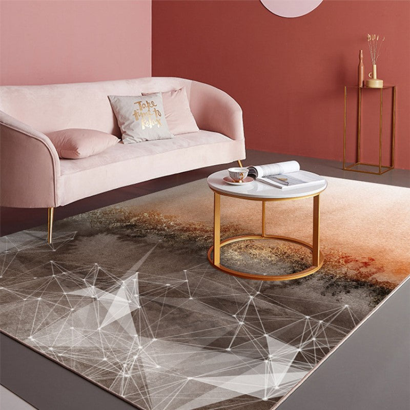 05 Moroccan Simplicity Geometry Modern Polyester Carpets Pattern Rugs for Hall Dining Room Bedroom Living Room Office
