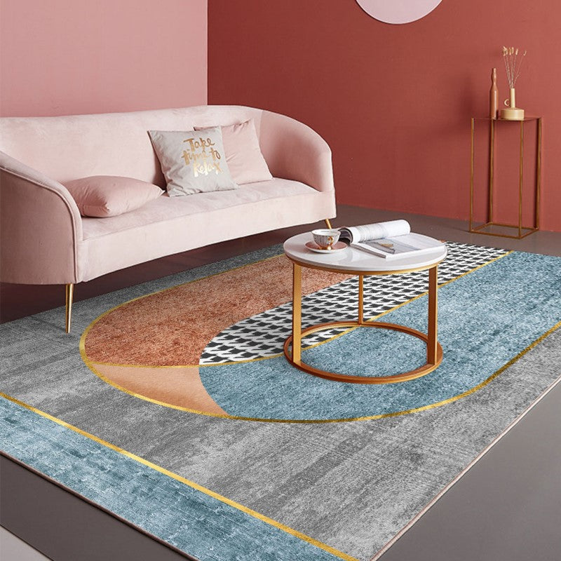 08 Moroccan Simplicity Geometry Modern Polyester Carpets Pattern Rugs for Hall Dining Room Bedroom Living Room Office