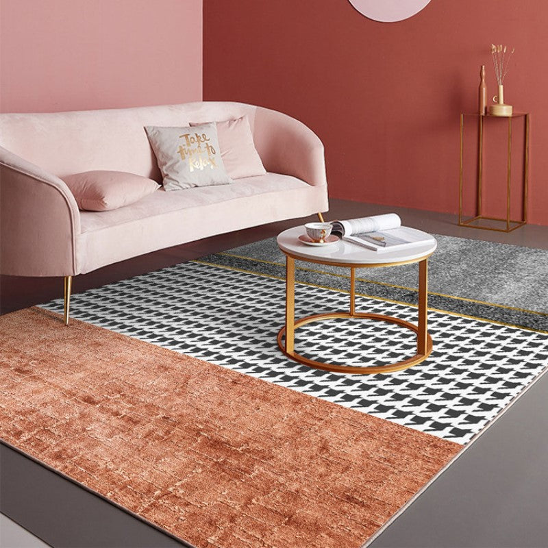 09 Moroccan Simplicity Geometry Modern Polyester Carpets Pattern Rugs for Hall Dining Room Bedroom Living Room Office