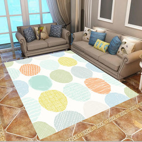 Green Yellow Modern Pastoral Fresh Style Simple Rugs Polyester Patterned Carpets for Hall Dining Room Bedroom Living Room Office