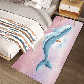 Pink Modern Simplicity Polyester Rugs Patterned Bedside Carpets for Hall Dining Room Bedroom Living Room