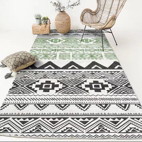 Green Grey Moroccan Modern Simplicity Polyester Rugs Patterned Bedside Carpets for Hall Dining Room Bedroom Living Room