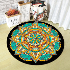Beautiful Vintage Printed Patterned Round Modern Rug for Living Room Bedroom Kitchen Hall 03