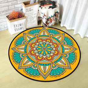 Beautiful Vintage Printed Patterned Round Modern Rug for Living Room Bedroom Kitchen Hall 08