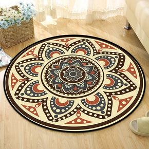 Gorgeous Vintage Printed Patterned Round Modern Rug for Living Room Bedroom Kitchen Hall 03