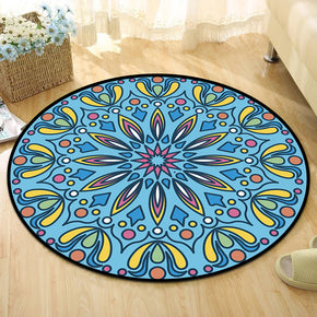 Gorgeous Vintage Printed Patterned Round Modern Rug for Living Room Bedroom Kitchen Hall 05