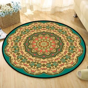 Gorgeous Vintage Printed Patterned Round Modern Rug for Living Room Bedroom Kitchen Hall 08