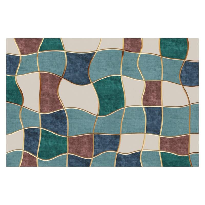 Green Irregular Pattern Modern Simple Rugs for Bedroom Living room