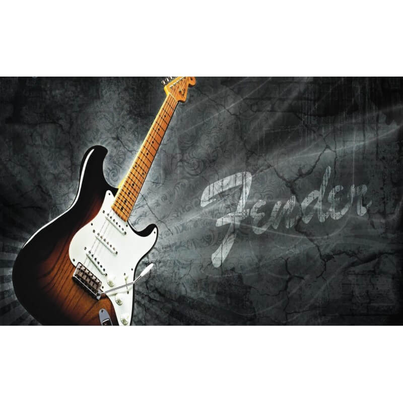 Black Guitar Pattern Rugs for Bedroom Living room