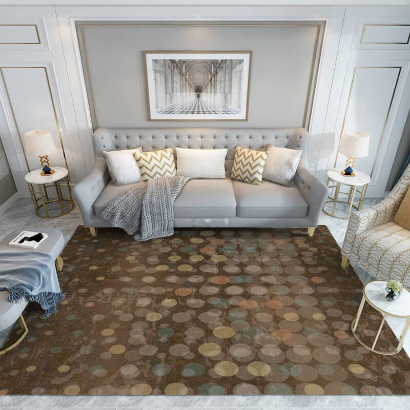 Brown Pattern Rugs for Bedroom Living room