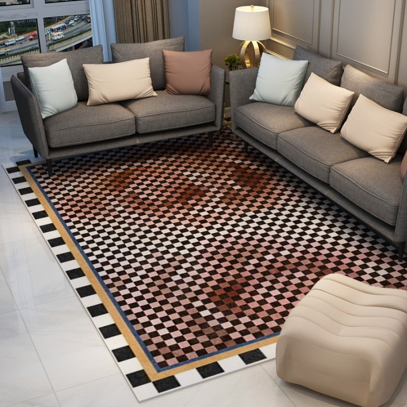 Mosaic Abstract Rose Flowers Pattern Modern Carpets for the Living Room Hall