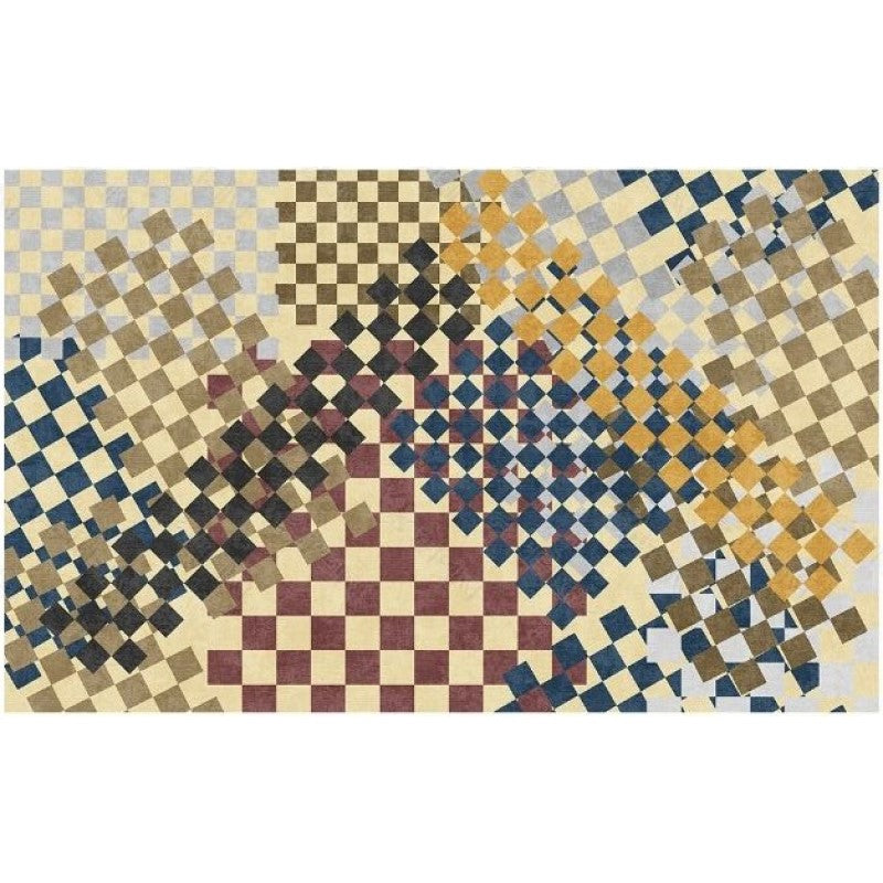 Multi-color Abstract Grid Modern Rugs for Living Room Dining Room Bedroom