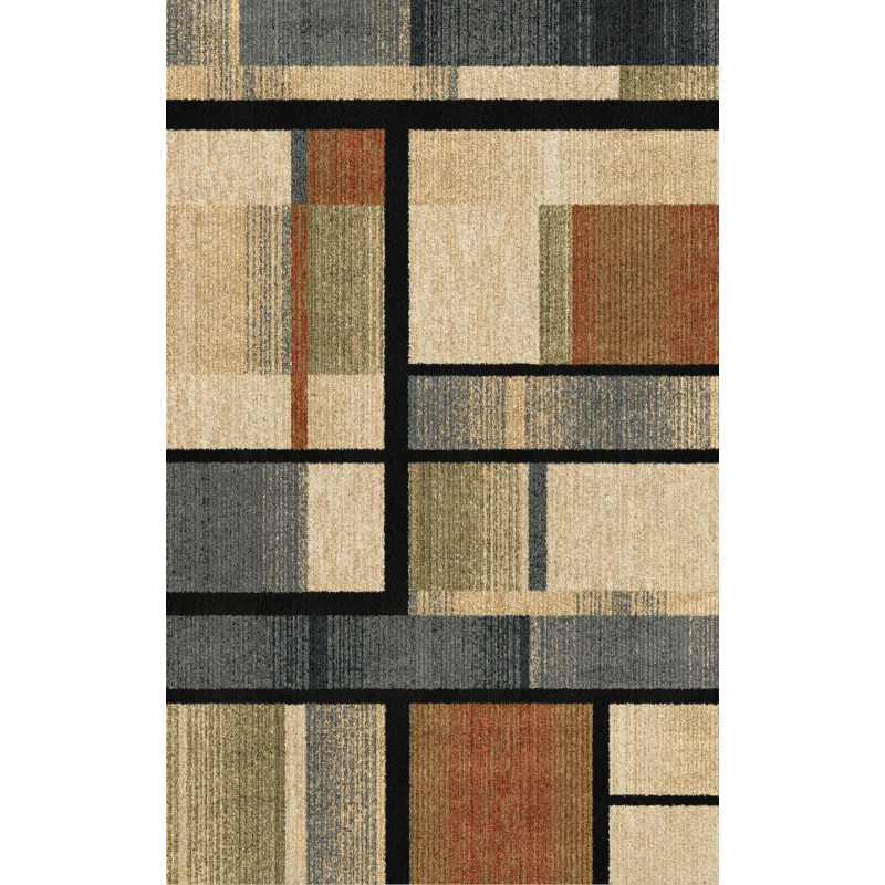 Multicolor Checkered Geometric Rugs for Living Room Dining Room Bedroom