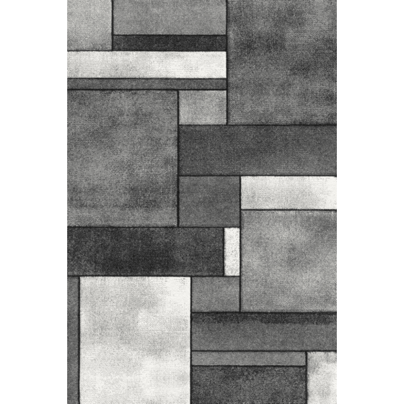 Simple Black and White Bricks Geometric Rugs for Living Room Dining Room Bedroom Hall