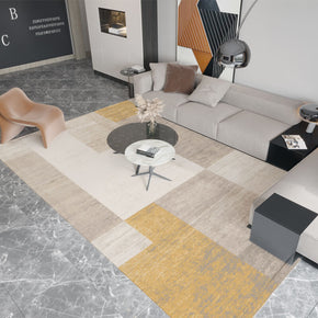 Simple Light-colored Geometric Rugs for Living Room Dining Room Bedroom Hall