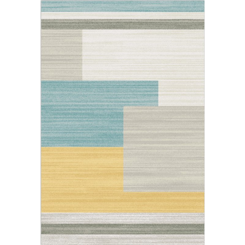 Three-color Stitching Geometric Rugs for Living Room Dining Room Bedroom Hall