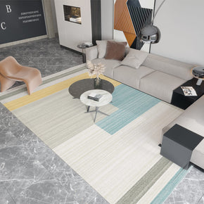 Three-color Stitching Geometric Rugs for Living Room Dining Room Bedroom Hall