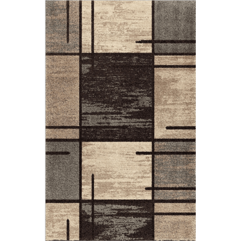 Brown Geometric Rugs for Living Room Dining Room Bedroom Hall