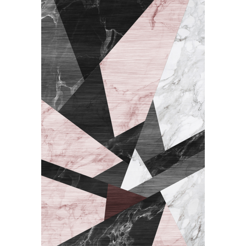 Pink Gray Geometric Rugs for Living Room Dining Room Bedroom Hall