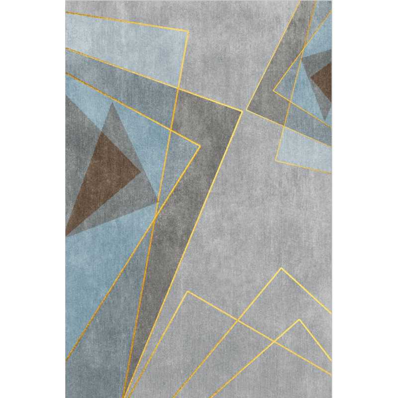 Multi-color Splicing Triangle Geometric Rugs for Living Room Dining Room Bedroom