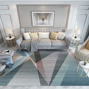 Multi-color Splicing Triangle Geometric Rugs for Living Room Dining Room Bedroom