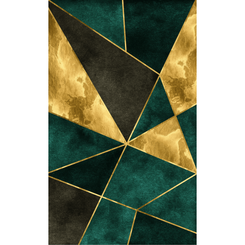 Tricolor Splicing Triangle Geometric Rugs for Living Room Dining Room Bedroom