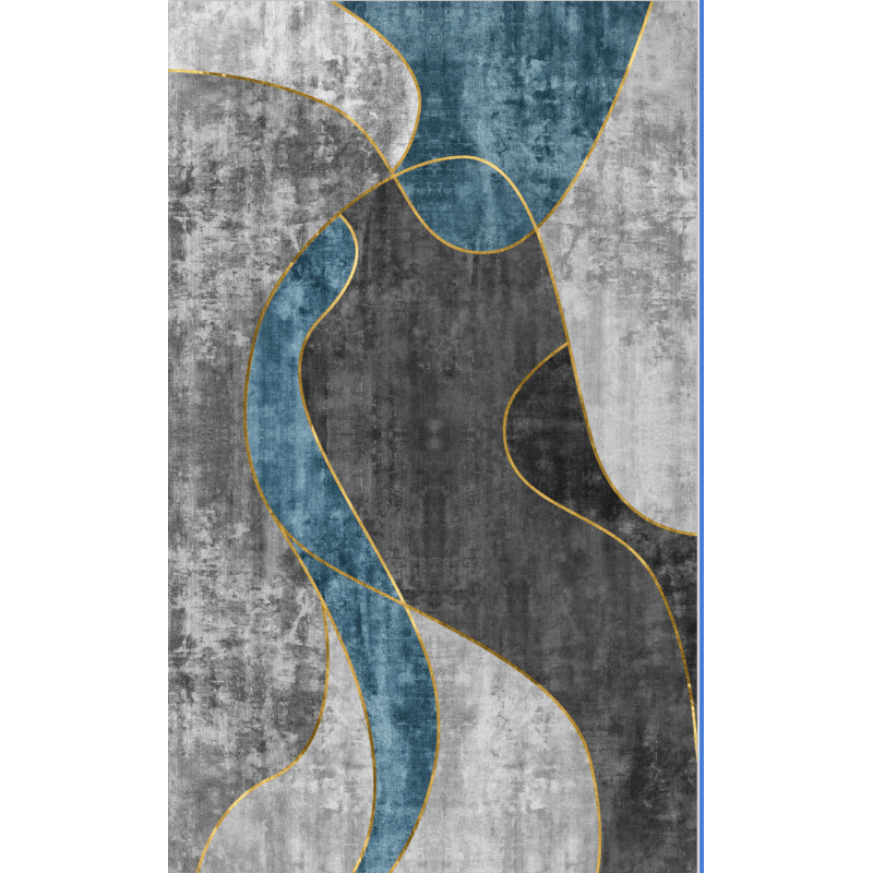 Grey Abstract Rugs for Living Room Dining Room Bedroom Hall