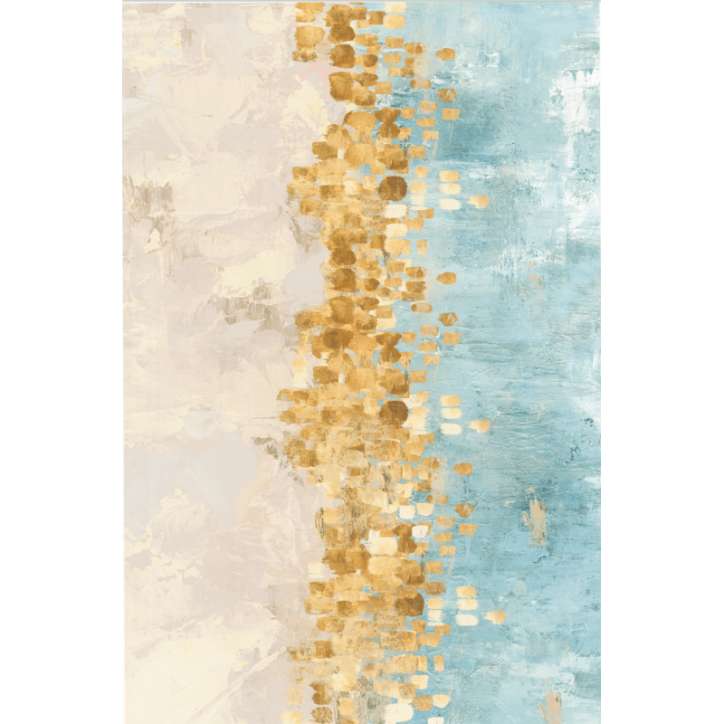 Blue White Abstract Rugs for Living Room Dining Room Bedroom Hall