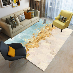 Blue White Abstract Rugs for Living Room Dining Room Bedroom Hall